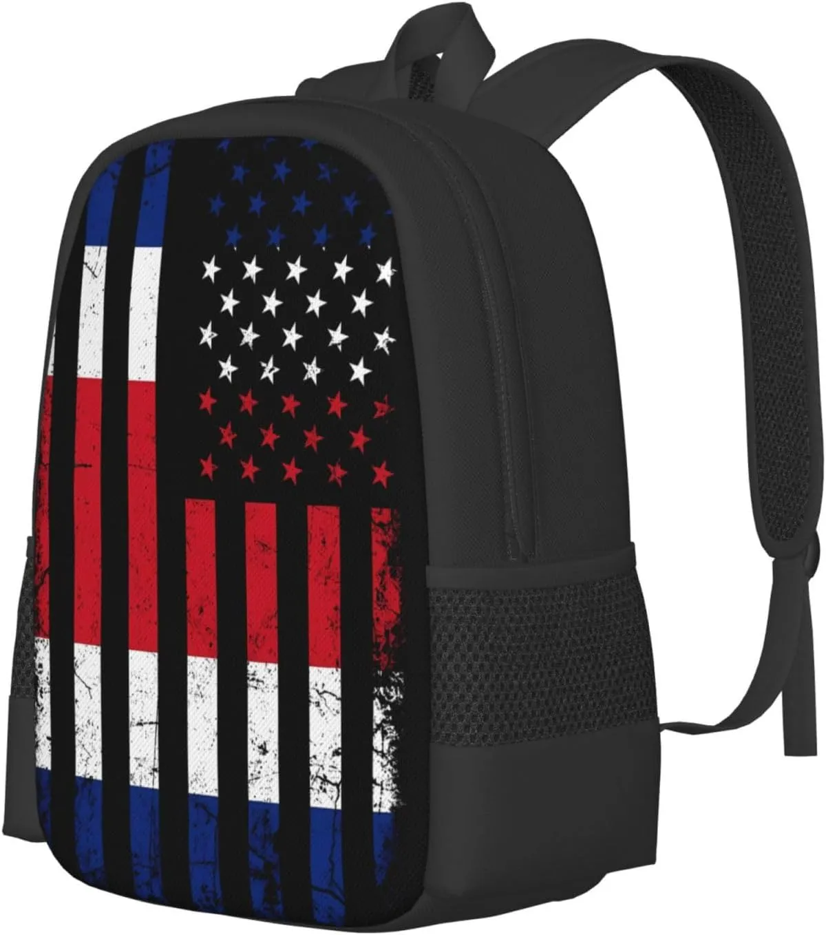 Costa Rican American Flag Costa Rica Roots Casual Backpack Large Capacity Backpacks 15 Inch Laptop Back Pack Travel Rucksack Daypack Commuter Bags with Adjustable Strap for Camping