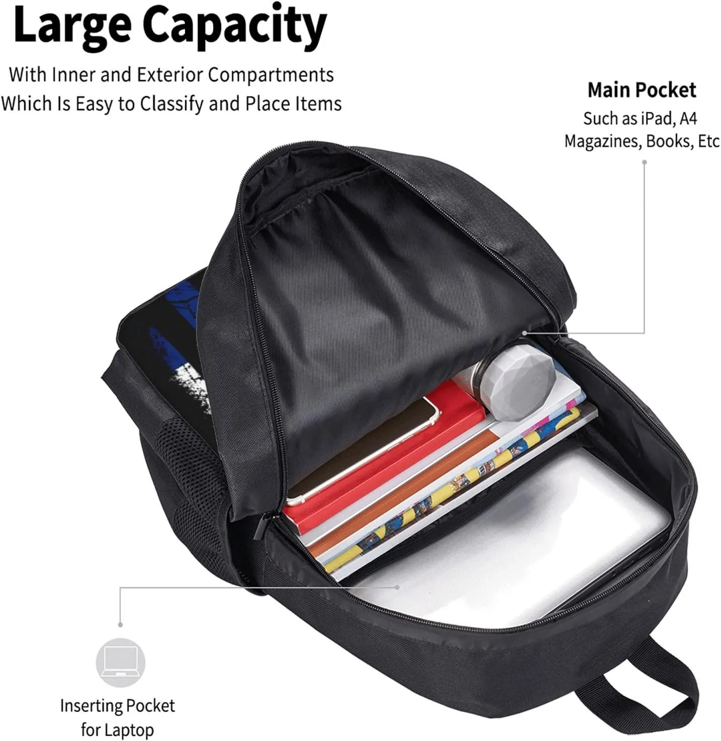 Costa Rican American Flag Costa Rica Roots Casual Backpack Large Capacity Backpacks 15 Inch Laptop Back Pack Travel Rucksack Daypack Commuter Bags with Adjustable Strap for Camping