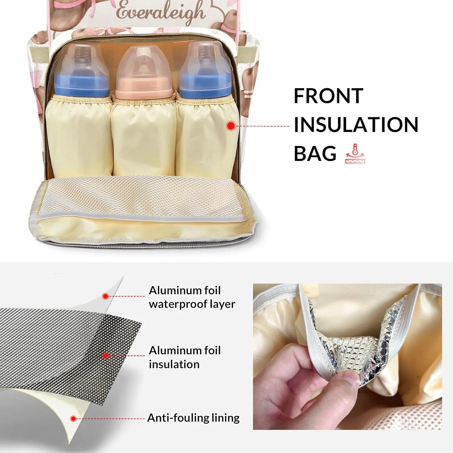 Cowgirl Hats Western Personalized Large Capacity Diaper Bags,Custom Name Backpack Casual Daypack Bag Nappy Bag Gifts