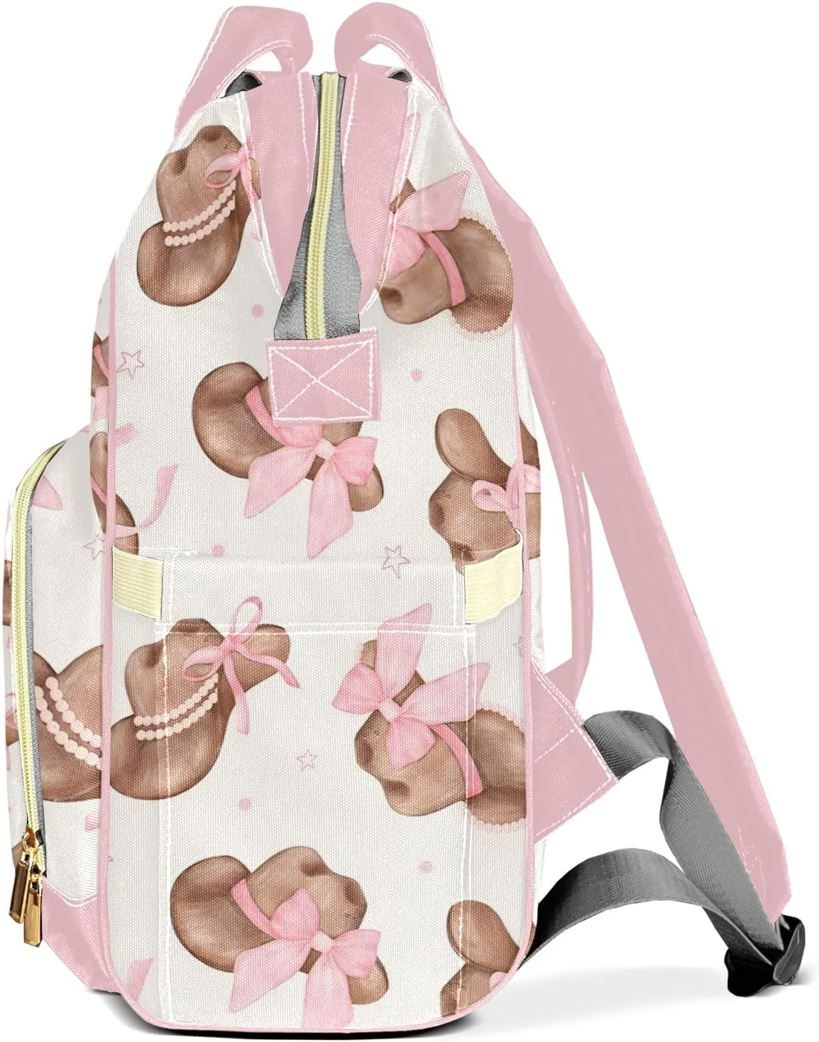 Cowgirl Hats Western Personalized Large Capacity Diaper Bags,Custom Name Backpack Casual Daypack Bag Nappy Bag Gifts