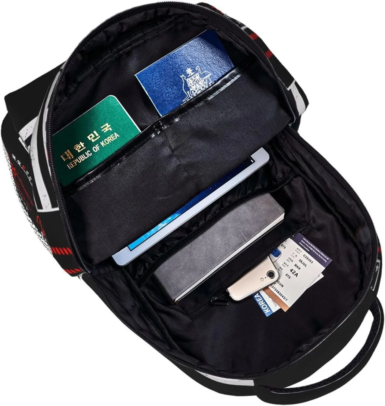 Crane Operator American Flag Backpack Casual Pack Bag Laptop Backpack With Side Pocket Front Zipper Pocket Bookpack Travel Daypack Picnic Rucksack