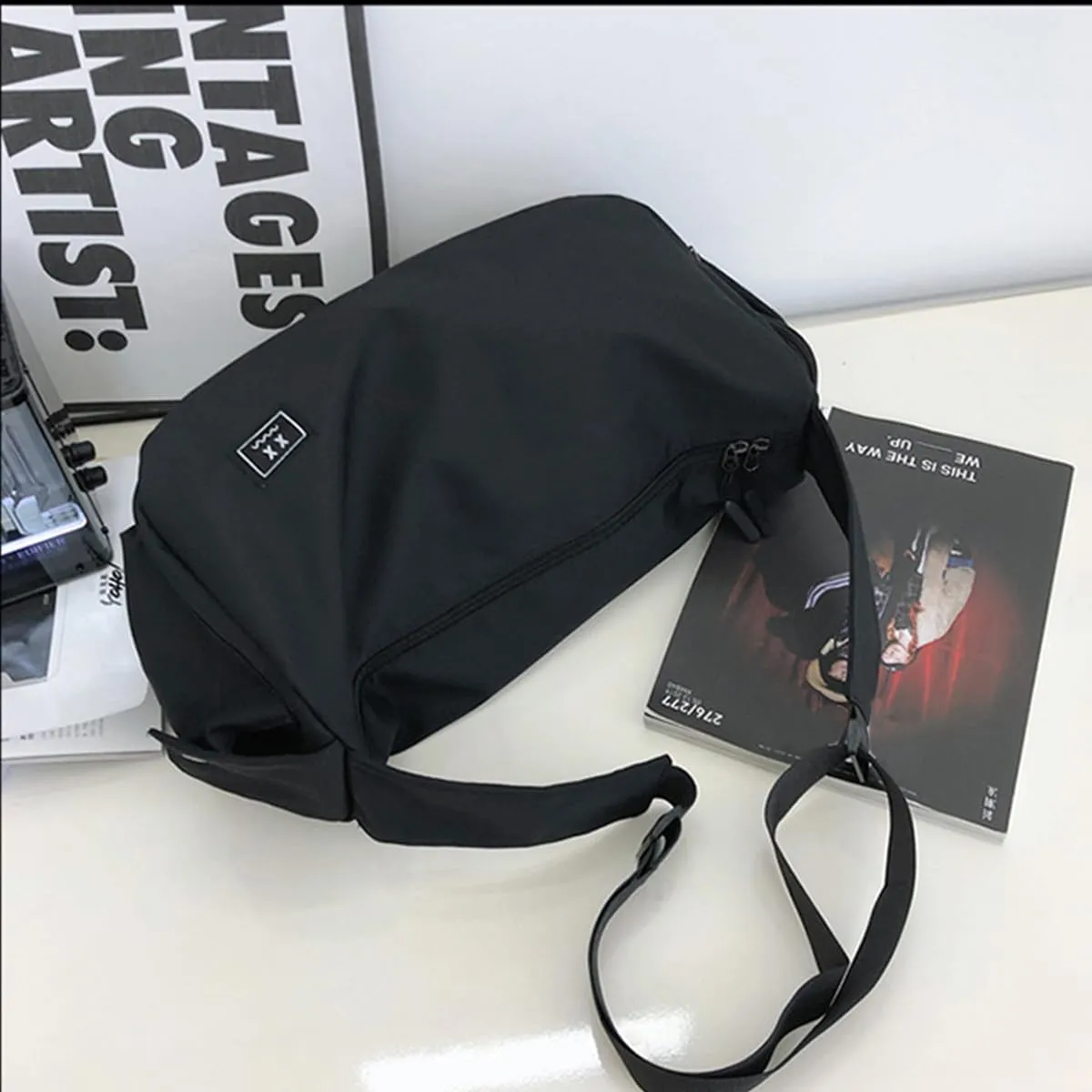 Crossbody Backpack for Men Women, Large Capacity Sports and Fitness Storage Shoulder Bag,Shoulder Adjustable
