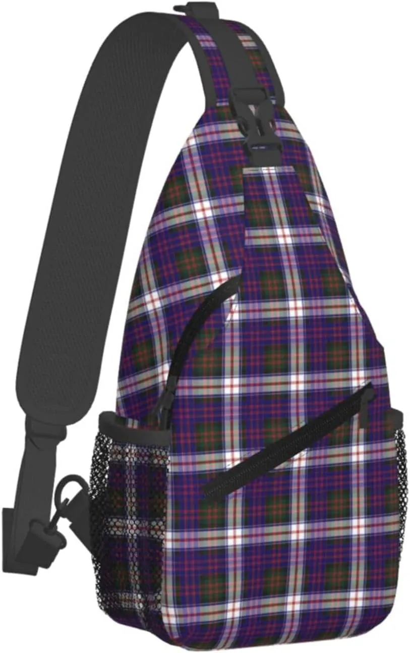 Crossbody Sling Backpack Clan MacDonald Dress Modern Tartan Shoulder Chest Bag Daypack for Traveling Sport