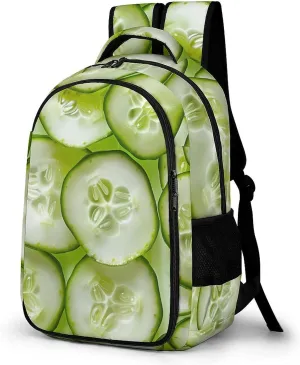 Cucumber Slices Travel Backpack Casual Daypack Bag with Adjustable Shoulder Strap for Men Women