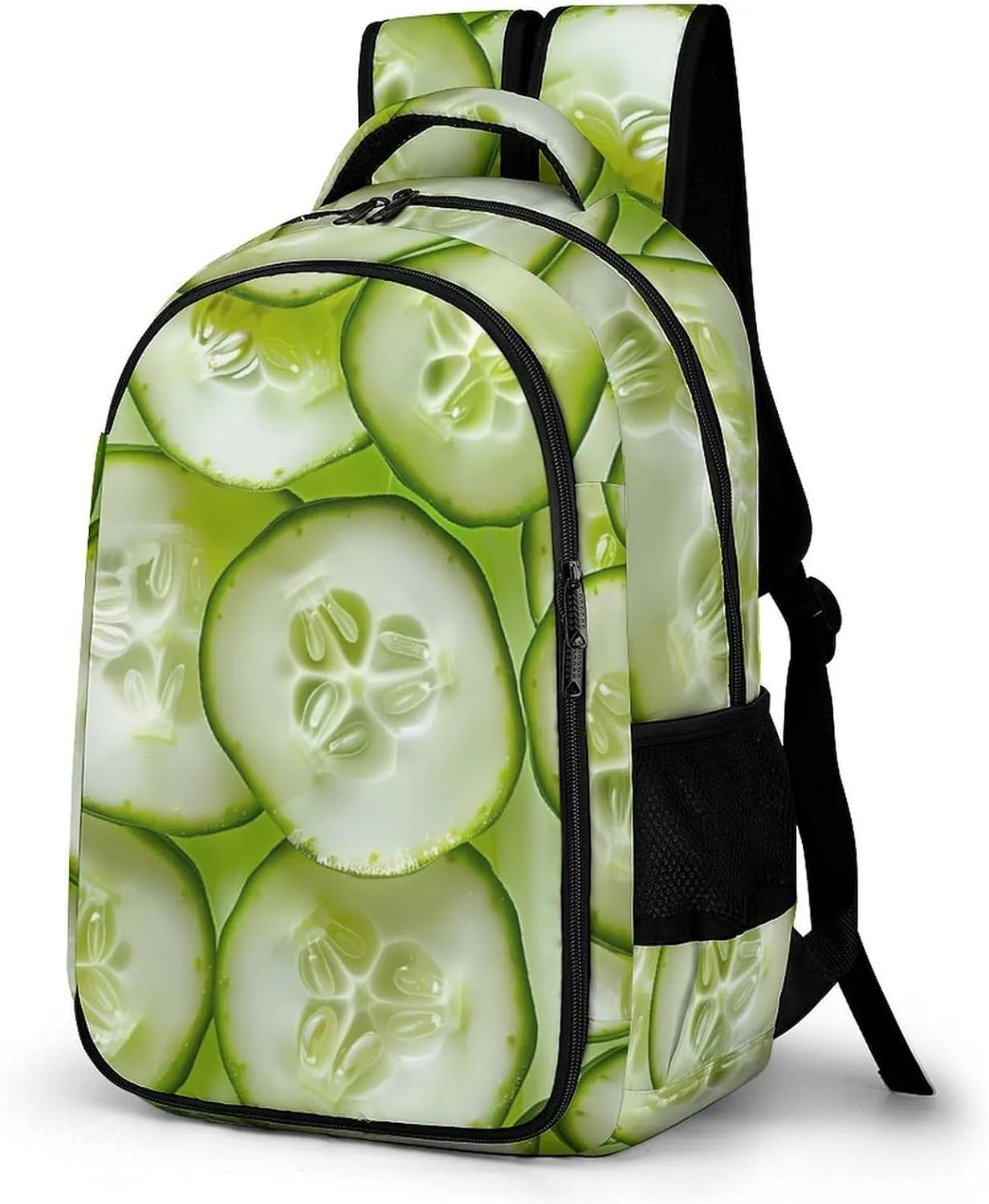 Cucumber Slices Travel Backpack Casual Daypack Bag with Adjustable Shoulder Strap for Men Women