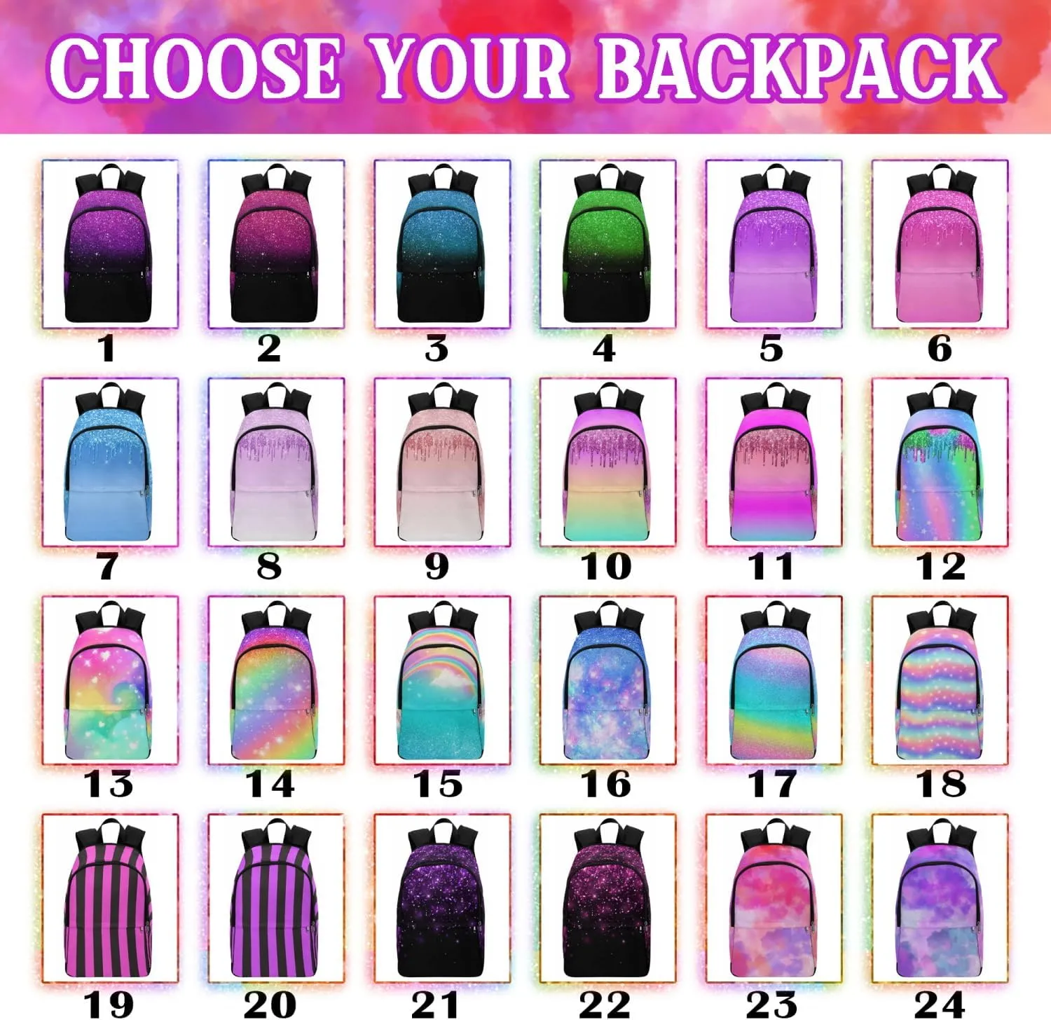 Customized Backpack and Lunch Bag Sets Backpack Set with Name Multi Color Personalized Backpack for Daughter Son School Bag for Travel, Work and School