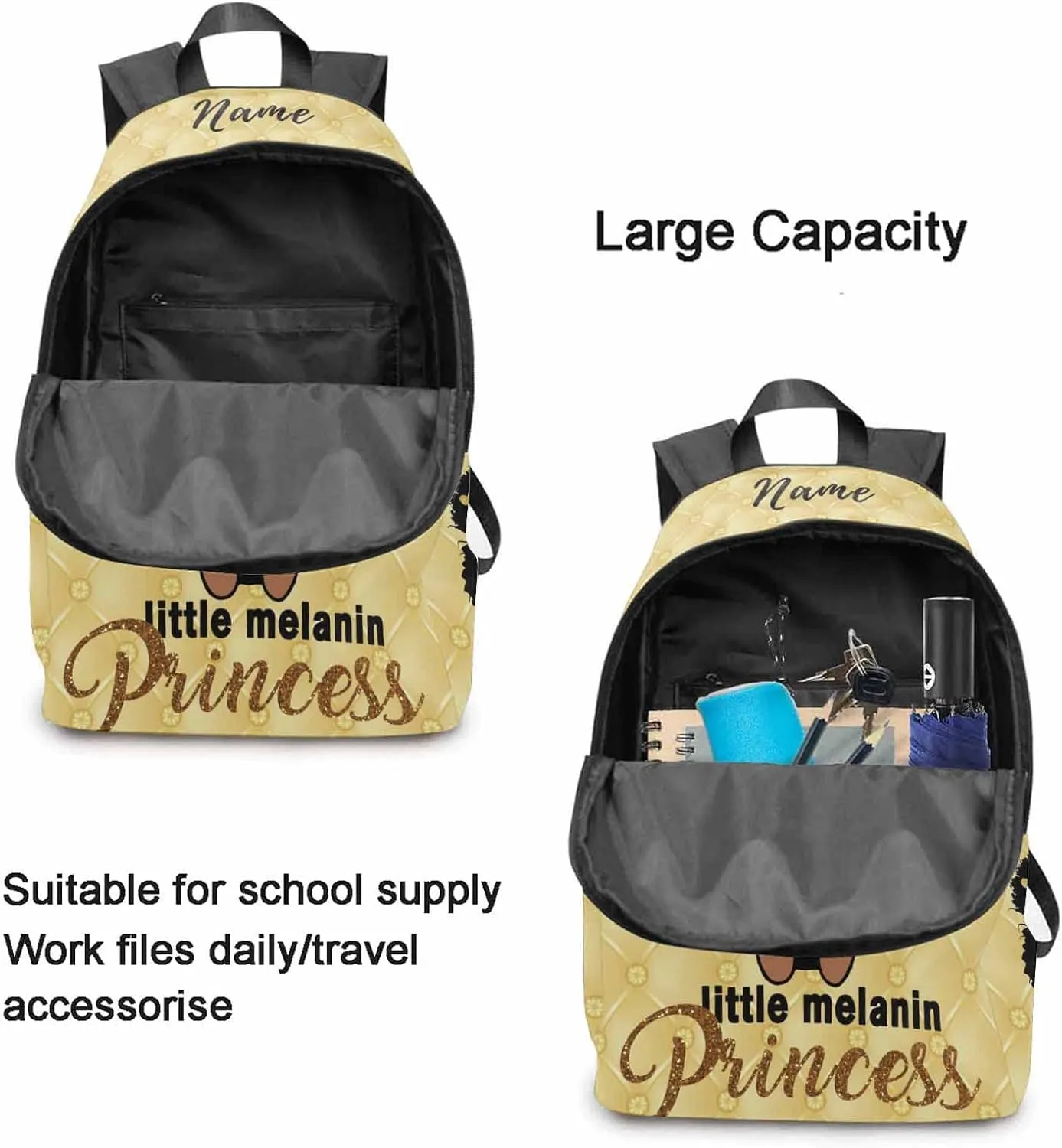Customized Casual Unisex Daypack Bags Backpack Pink Glitter Elephant Multi-functional Travel Back Pack