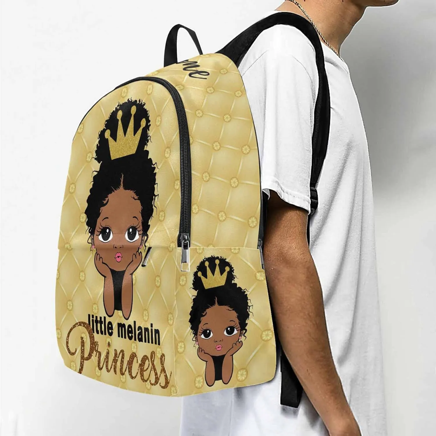 Customized Casual Unisex Daypack Bags Backpack Pink Glitter Elephant Multi-functional Travel Back Pack