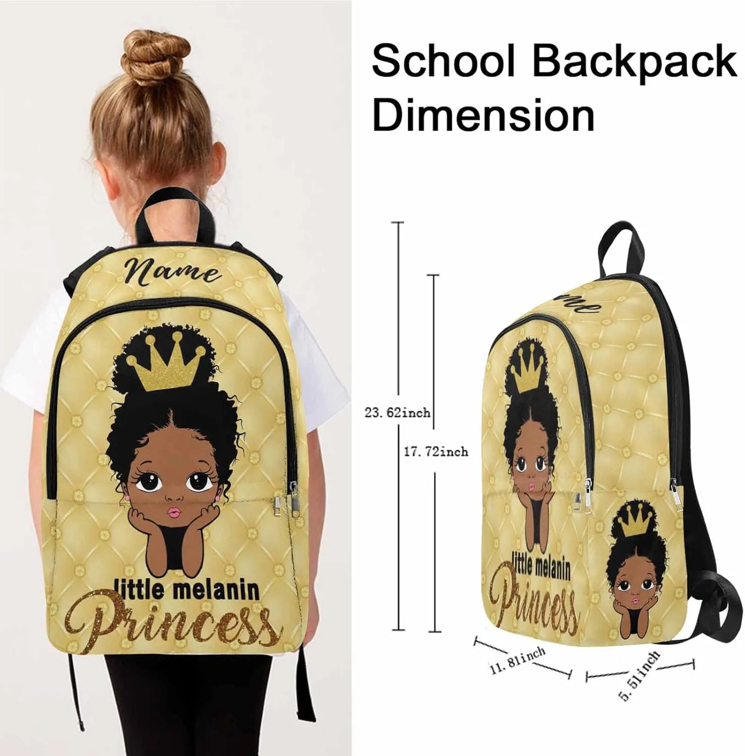 Customized Casual Unisex Daypack Bags Backpack Pink Glitter Elephant Multi-functional Travel Back Pack