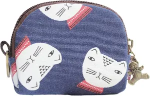 Cut Change Pouch Zipper Coin Purse Zipper Pocket Size Pouch Change Wallet Kawai Print Pattern (Cute Cat)