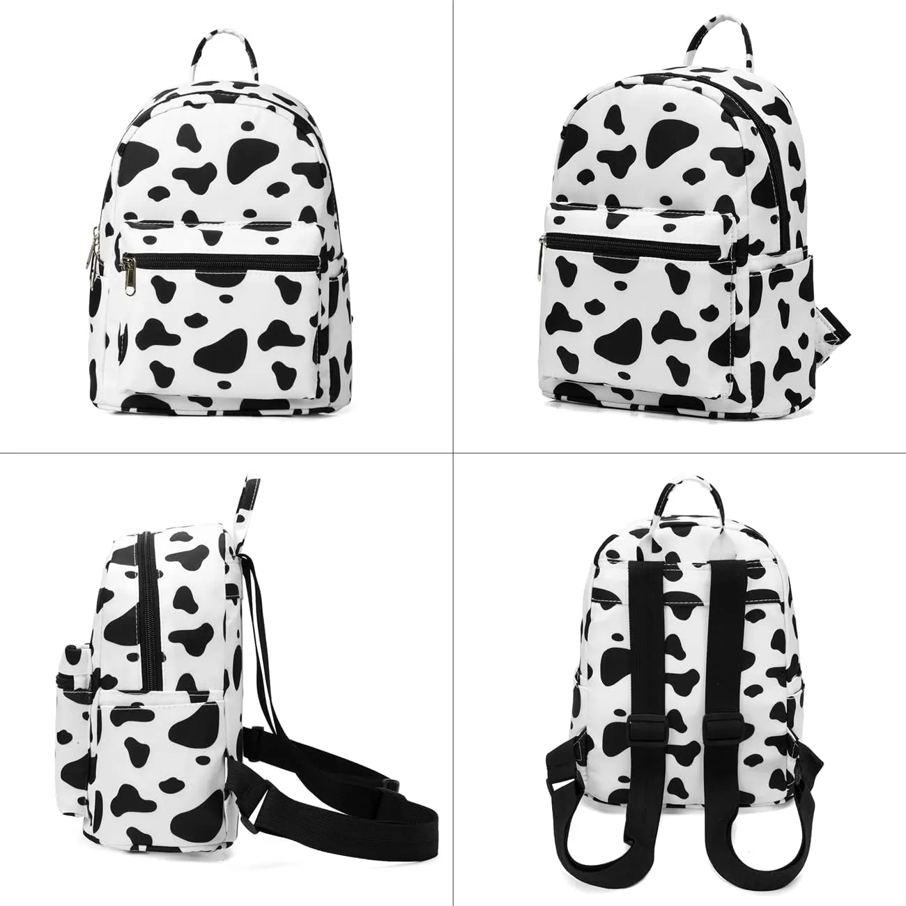 Cute 10 inch mini pack bag backpack for grils children and adult (Cow Print)
