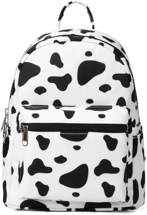 Cute 10 inch mini pack bag backpack for grils children and adult (Cow Print)