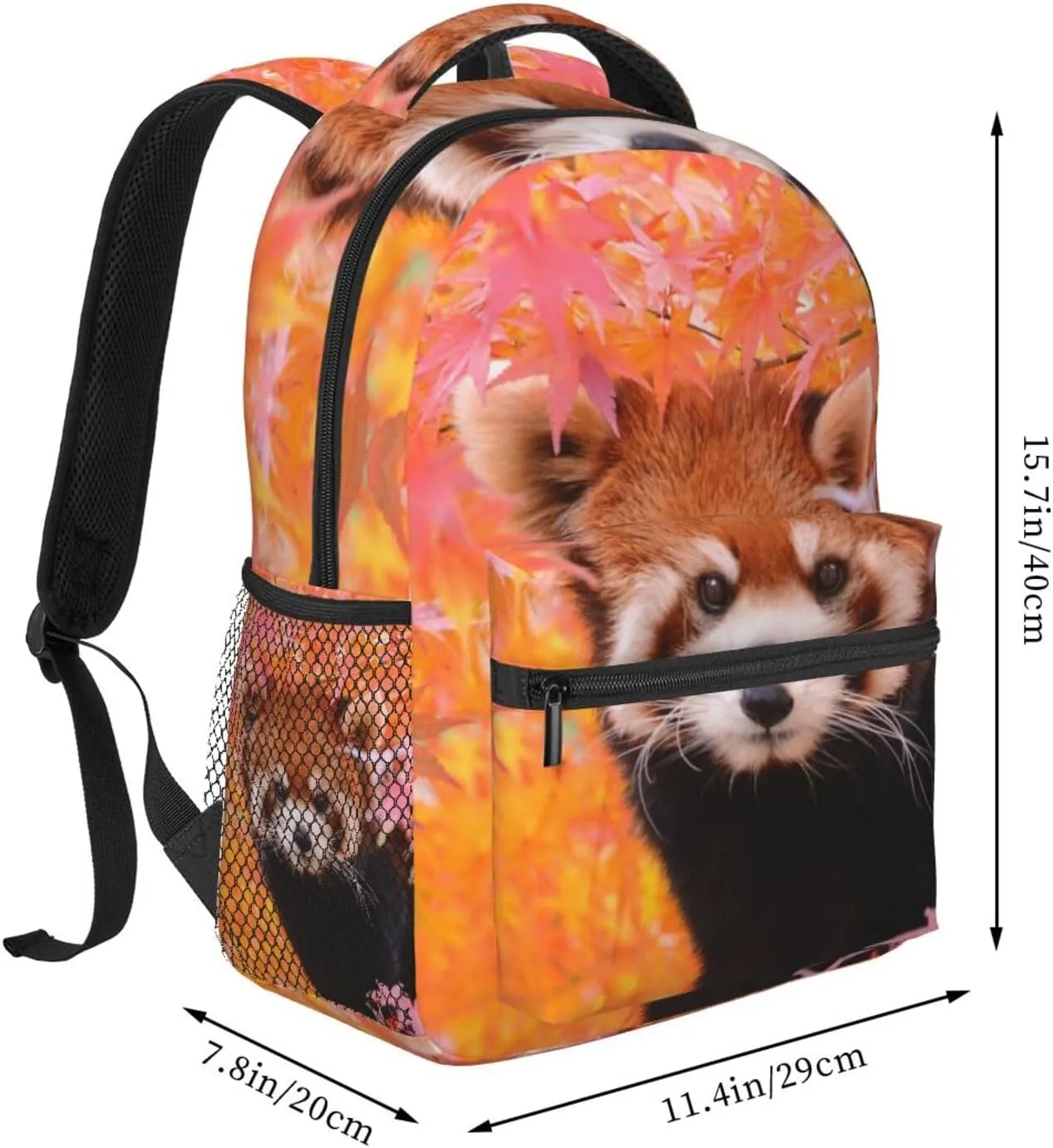Cute Animals Red Panda Backpack Laptop Backpack Sports Travel Shoulder bag Light casual backpack