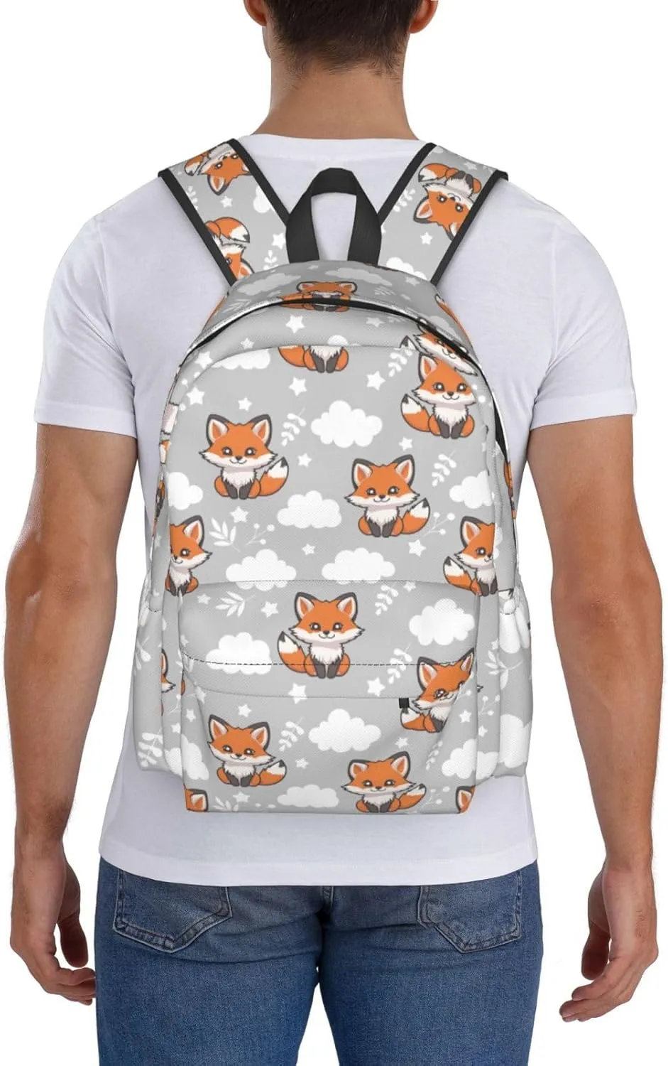Cute Baby Fox Multipurpose School Bag Bookbag for Teenage Boys Girls Daily Backpack