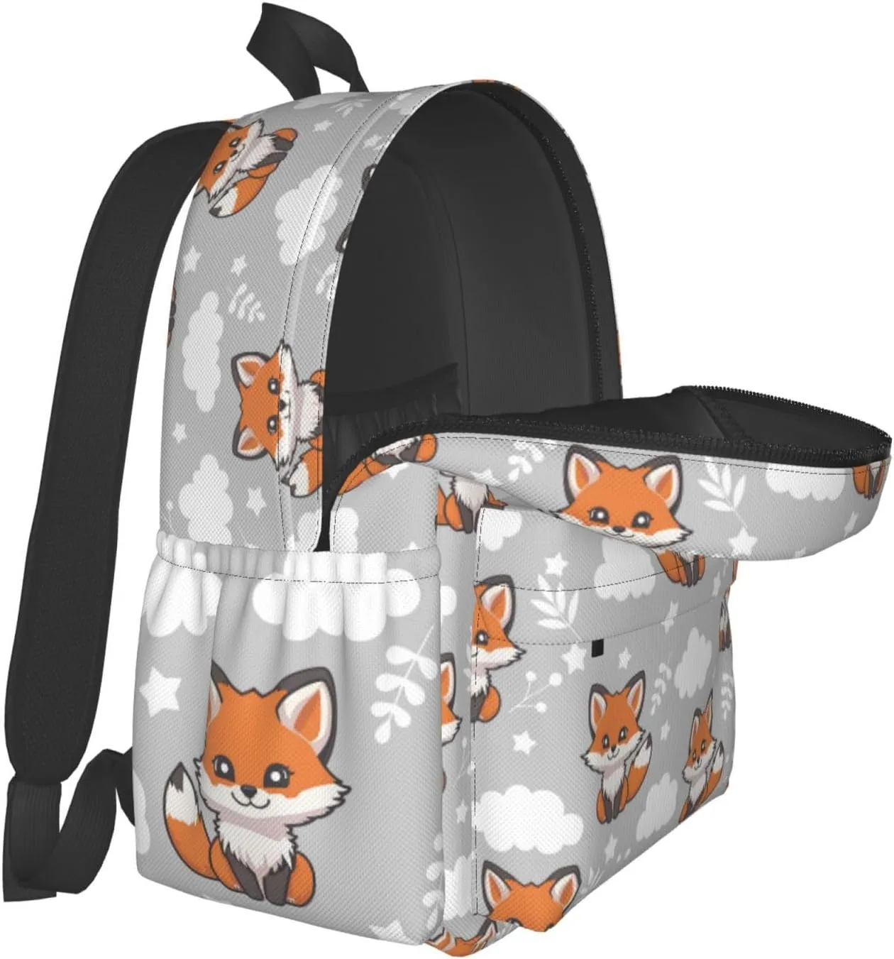 Cute Baby Fox Multipurpose School Bag Bookbag for Teenage Boys Girls Daily Backpack