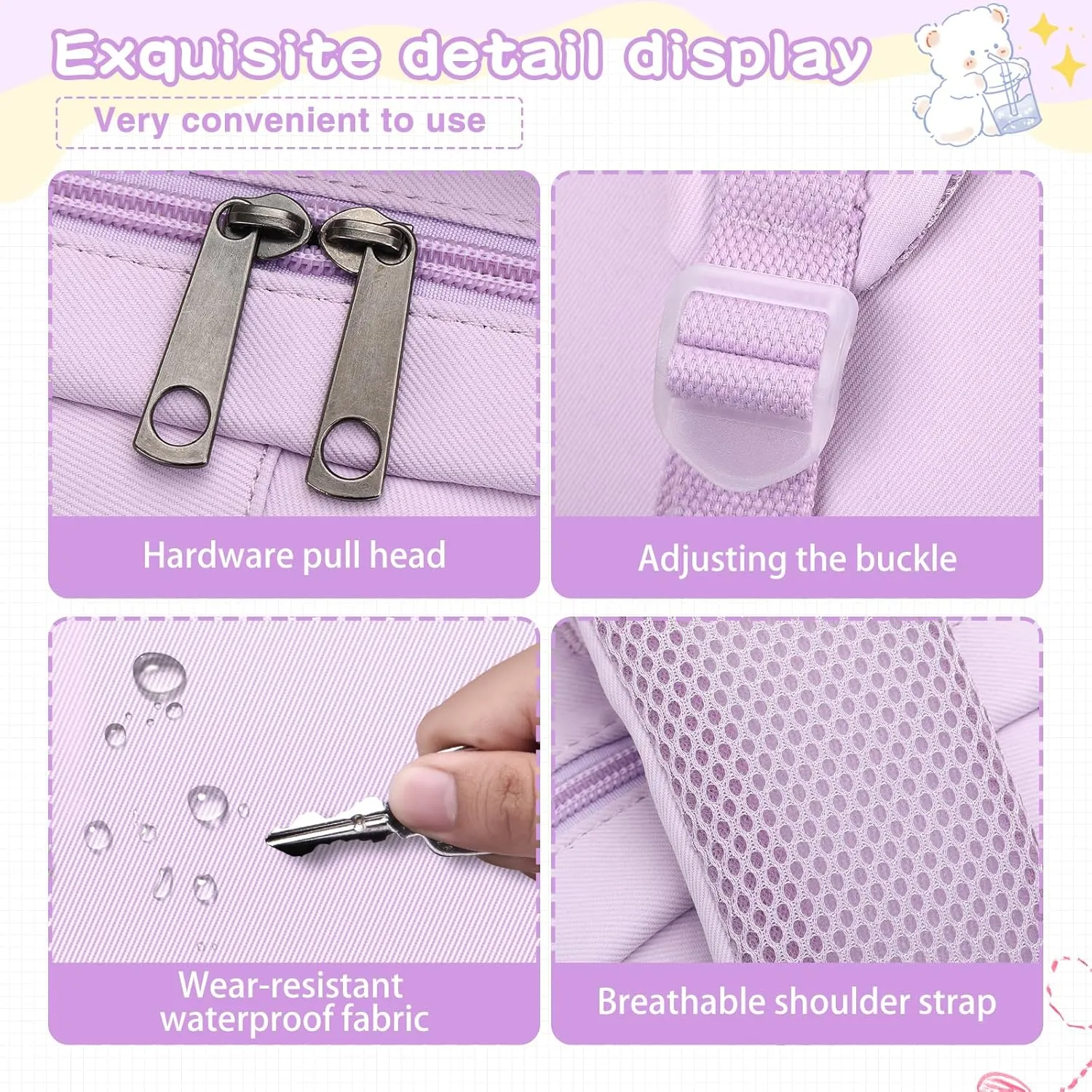 Cute Backpack for School Girls Kids Aesthetic School Bag Backpack for Women Travel Laptop Child Bookbags