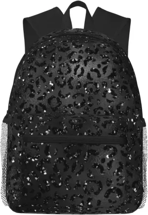 Cute Black Cheetah Leopard Skin Print Pattern Lightweight Packable Backpack Travel Casual Hiking Daypack Foldable Backpack For Men Women