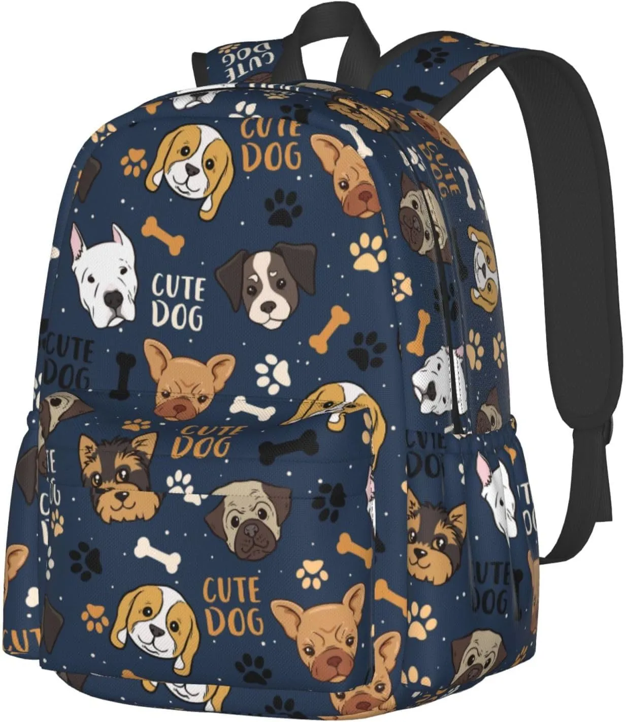 Cute Dogs Backpack for Women 16.9 inch Travel Casual Laptop Backpack Lightweight Waterproof Hiking Daypack