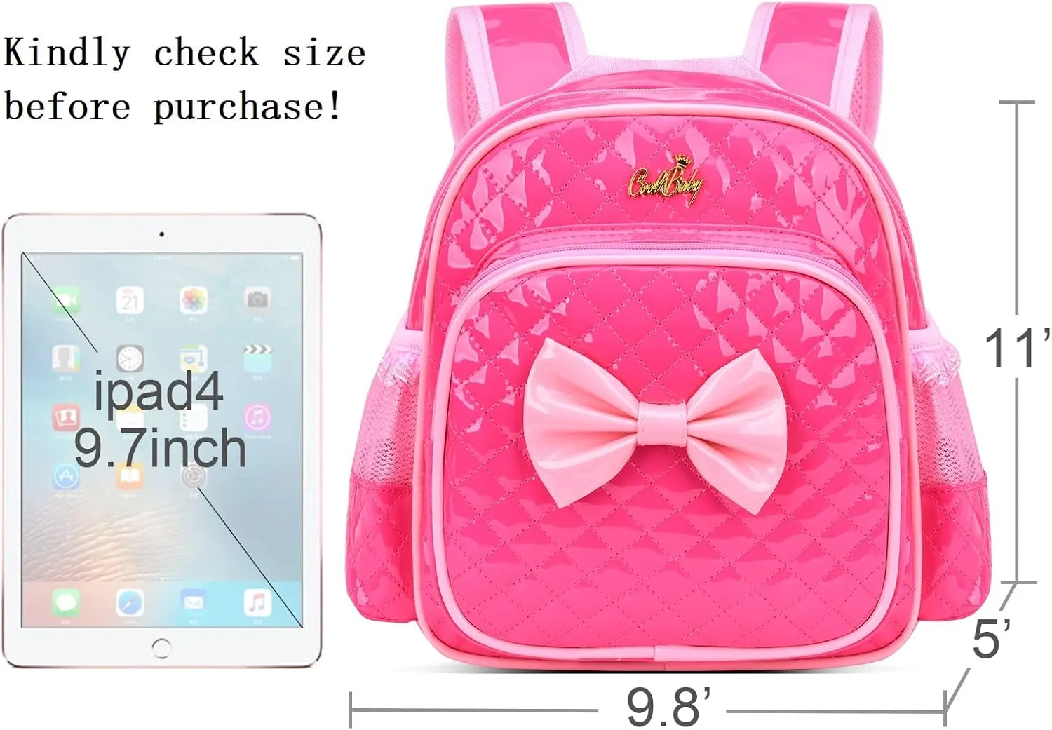 Cute Durable Waterproof Toddler Preschool Bag Kindergarten Kids Backpack for Girls