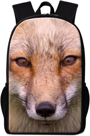 Cute Fox Backpack for Children Cool School Bag Pattern for Girls Boys Day Pack