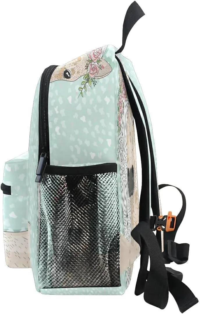 Cute Horse with Flowers Fairytale Backpack for Toddlers, Kid's Backpack School Bag for Boys Girls Kindergarten Preschool Bag