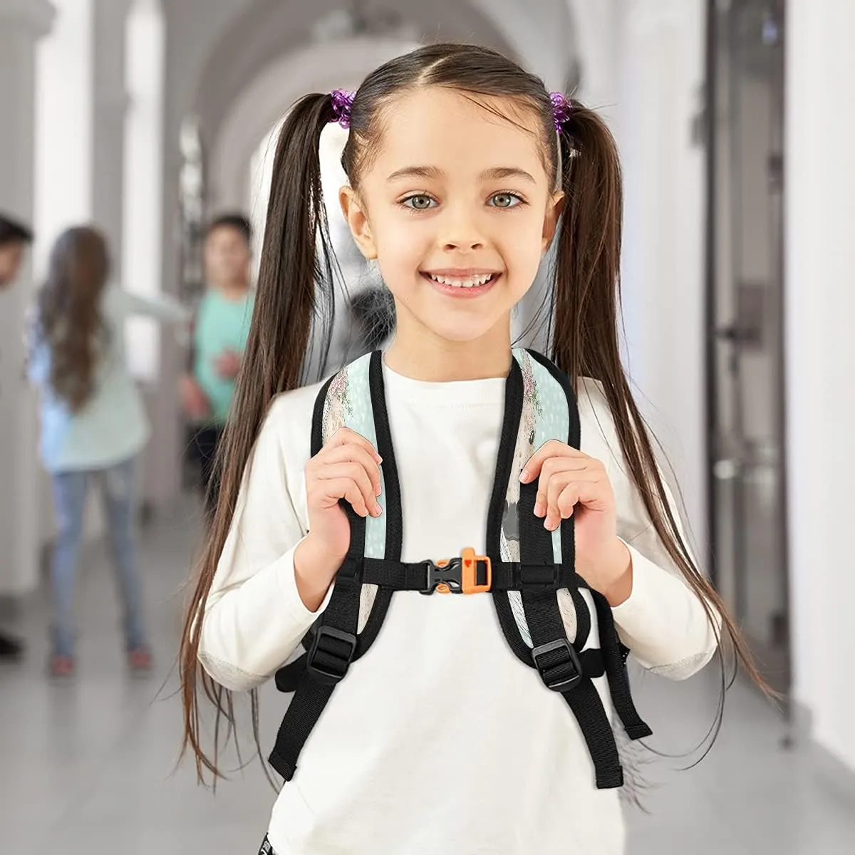 Cute Horse with Flowers Fairytale Backpack for Toddlers, Kid's Backpack School Bag for Boys Girls Kindergarten Preschool Bag