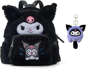 Cute Plush Backpack, Mini Cartoon Double Strap Shoulder Bag, Soft Fluffy Casual Backpack for Women, Best Gifts for Her