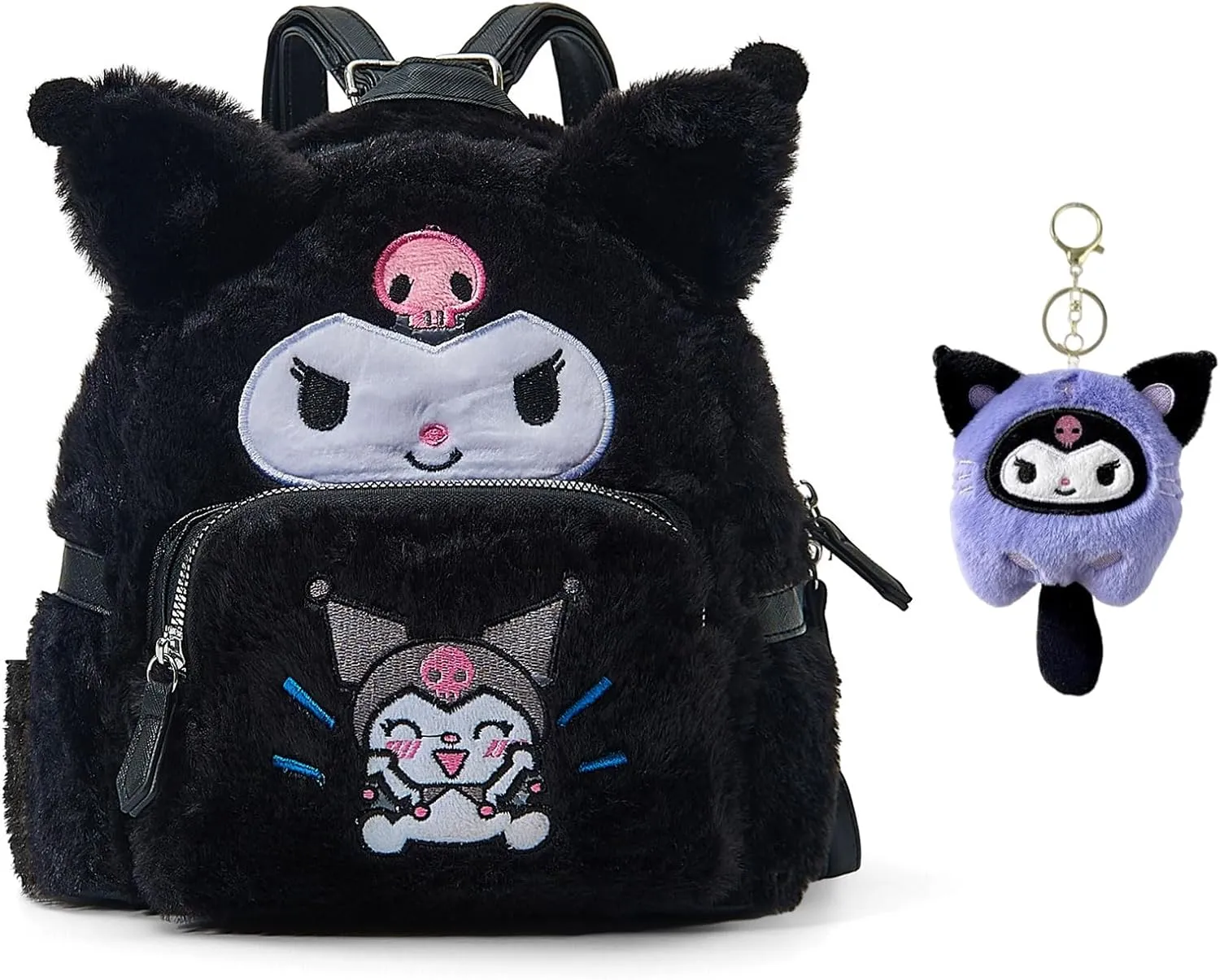 Cute Plush Backpack, Mini Cartoon Double Strap Shoulder Bag, Soft Fluffy Casual Backpack for Women, Best Gifts for Her