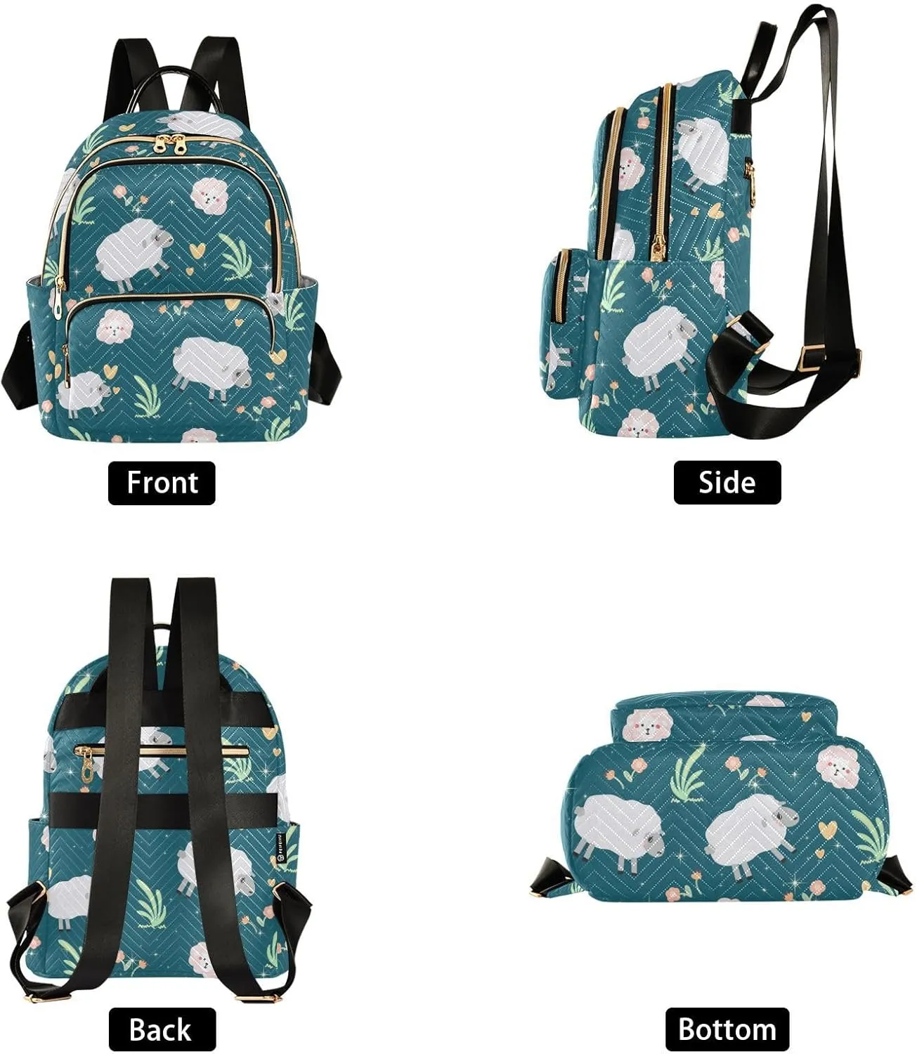 Cute Sheep Mini Backpack for Women, Travel Backpack Purse Daypack Shoulder Bag for Ladies