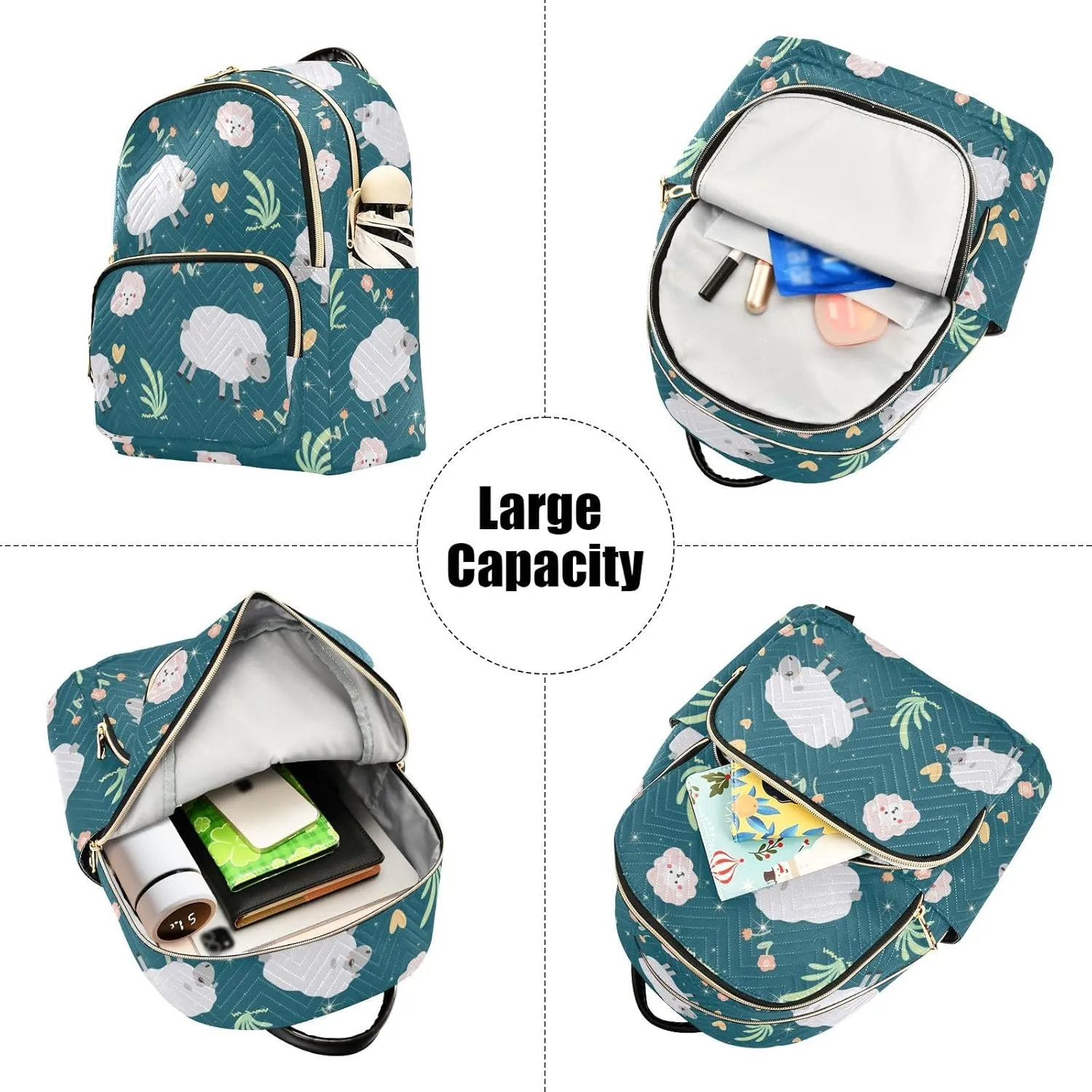 Cute Sheep Mini Backpack for Women, Travel Backpack Purse Daypack Shoulder Bag for Ladies