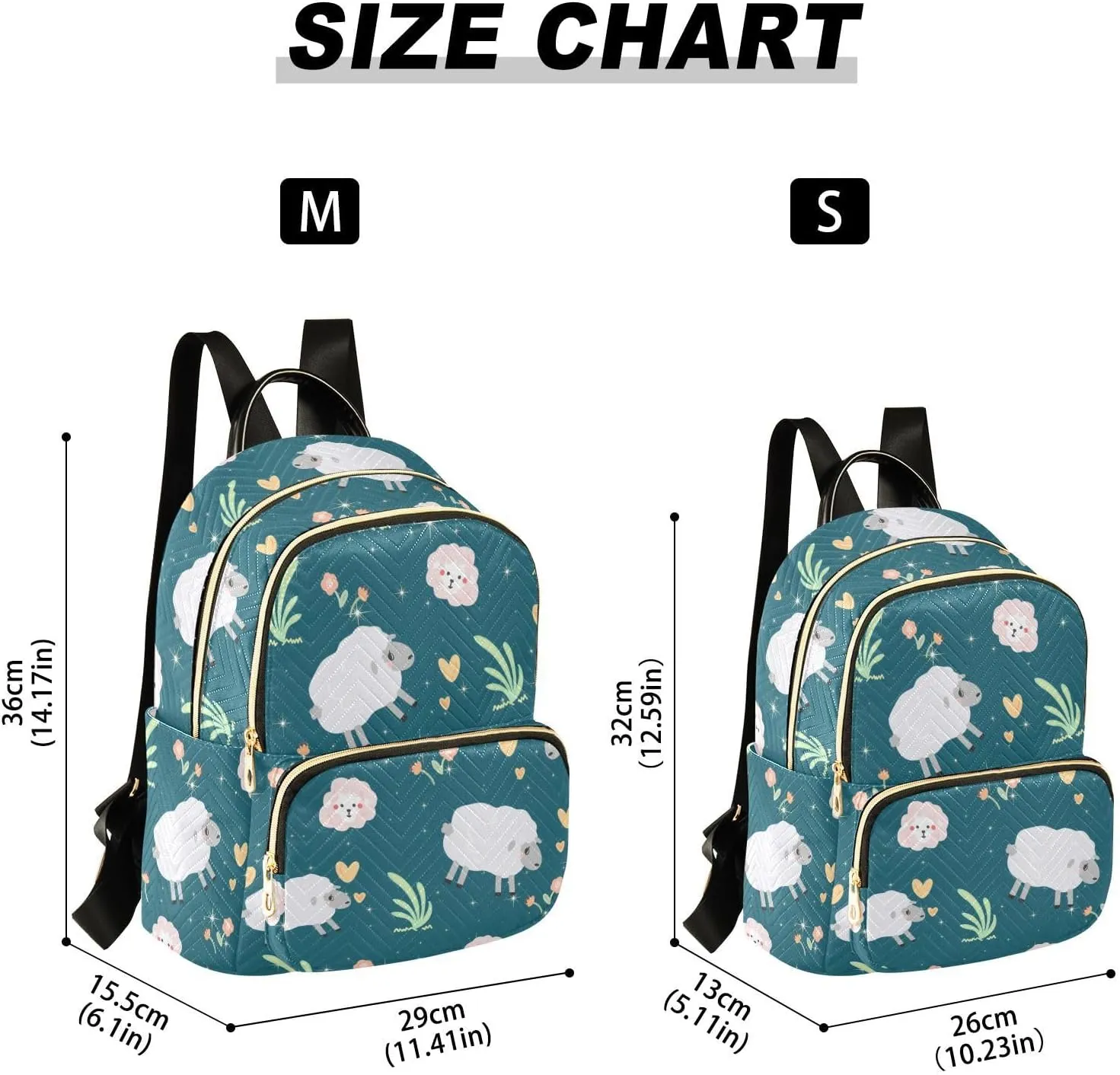 Cute Sheep Mini Backpack for Women, Travel Backpack Purse Daypack Shoulder Bag for Ladies