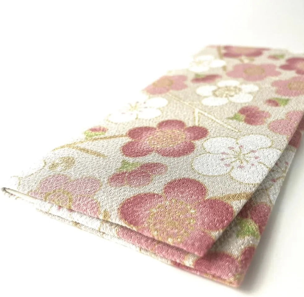 Cute Women's Cash Wallet [ Made in Japan ] Traditional Edo Komon Design (Cash Envelop Wallet) (Modern plum blossom (pink))