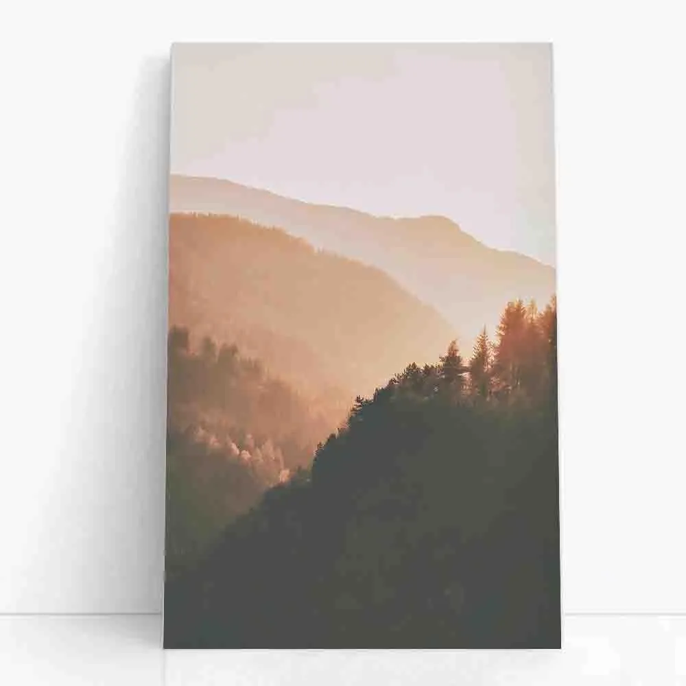 CWXKGL Sunrise Mountain Range, Landscape wall art, country home, wall art printing,wall art canvas painting,for living room, bedroom,12x16inch