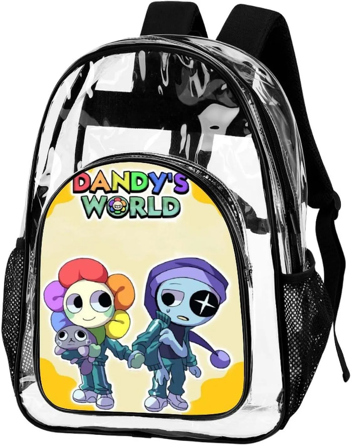 Dandys World Transparent Backpack With Front Pocket Large Capacity Laptop Backpack For Unisex