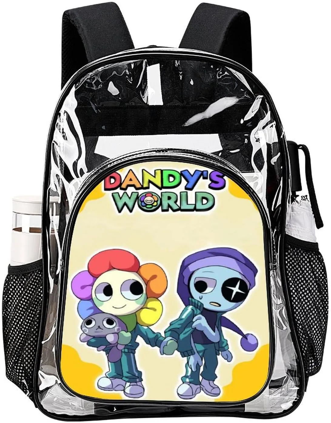 Dandys World Transparent Backpack With Front Pocket Large Capacity Laptop Backpack For Unisex