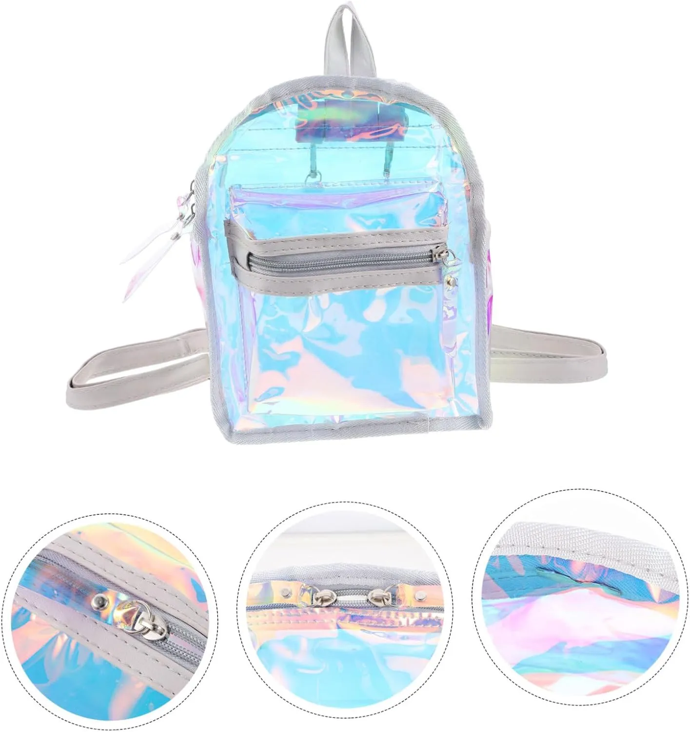 Dazzling Backpack for Creative Casual Travel Bag with Practical Storage Zipper Closure for Safety for Outdoor Adventures Shopping and Trips White