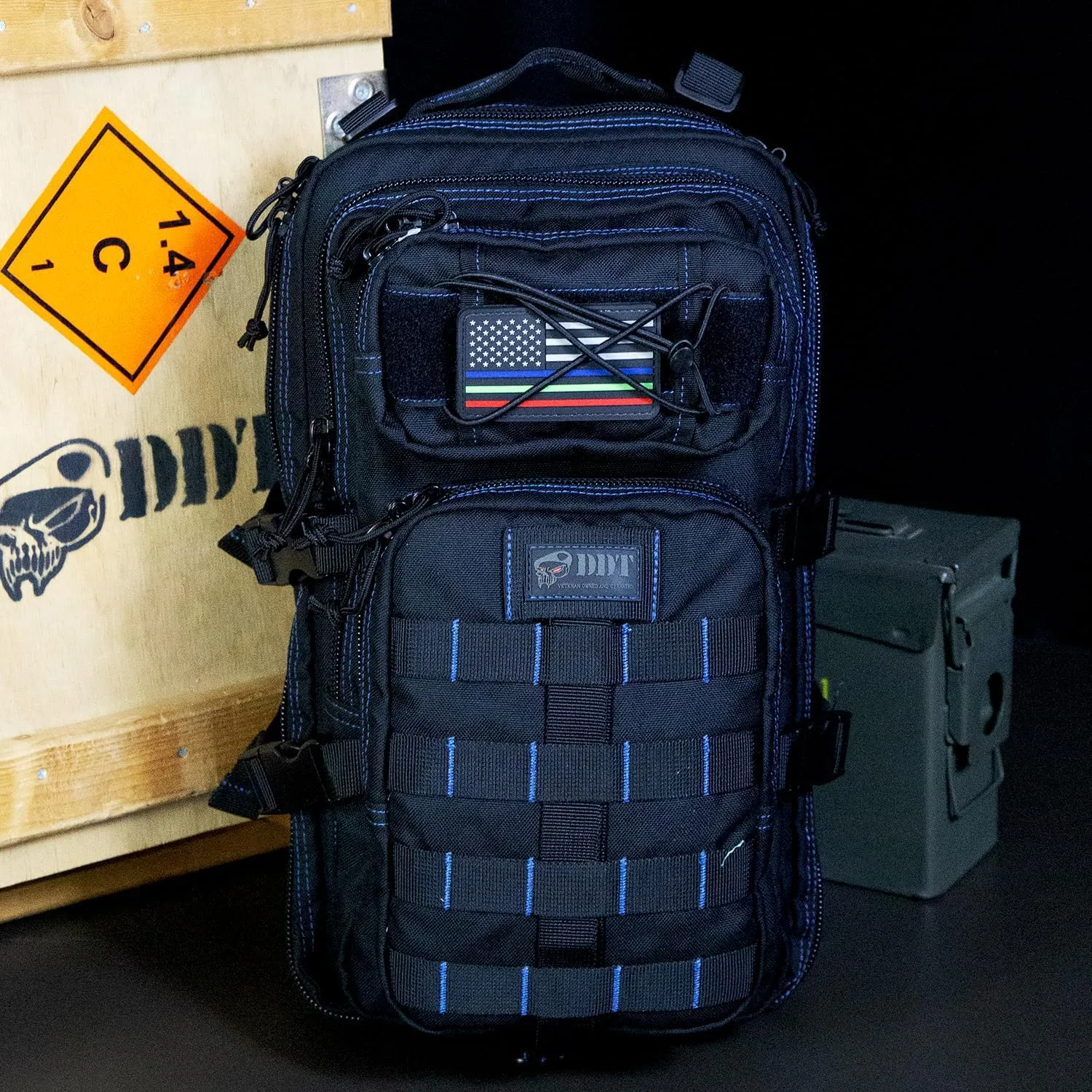 DDT Death Dealer Tactical Anti-Venom 24 Hour Assault EDC Backpack (Blueline)