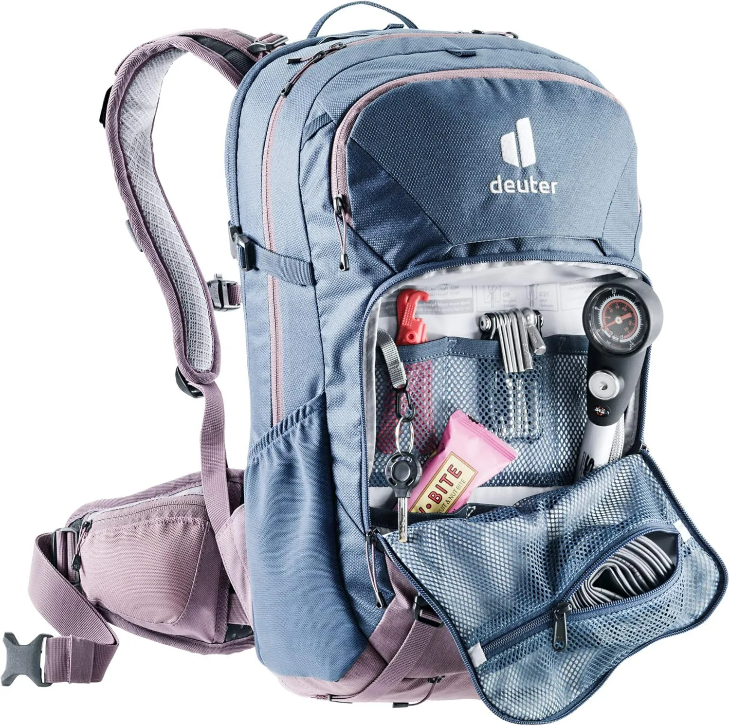 DEUTER Women's Attack 18 SL Bicycle Backpack with Protector, Navy Grape, 18 l