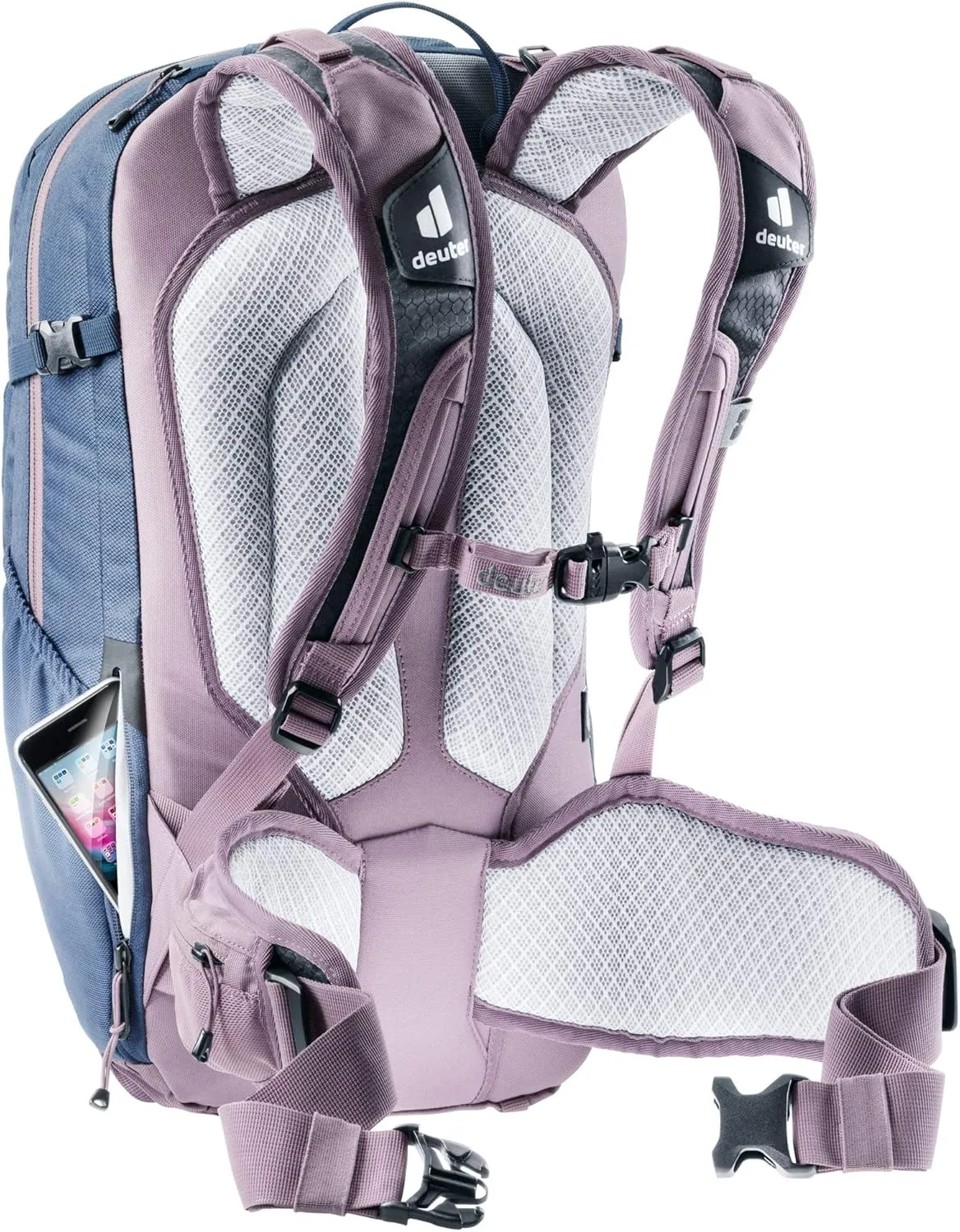 DEUTER Women's Attack 18 SL Bicycle Backpack with Protector, Navy Grape, 18 l