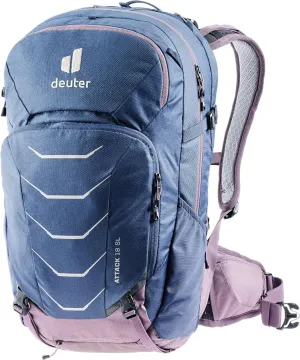DEUTER Women's Attack 18 SL Bicycle Backpack with Protector, Navy Grape, 18 l