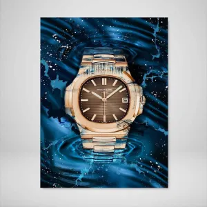DEVICI Patek Philippe Nautilus Gold Stretched Canvas Wall Art - Motivational Wall Art Patek Philippe Watches For Men Wall Decor Inspirational Wall Art Posters & Prints
