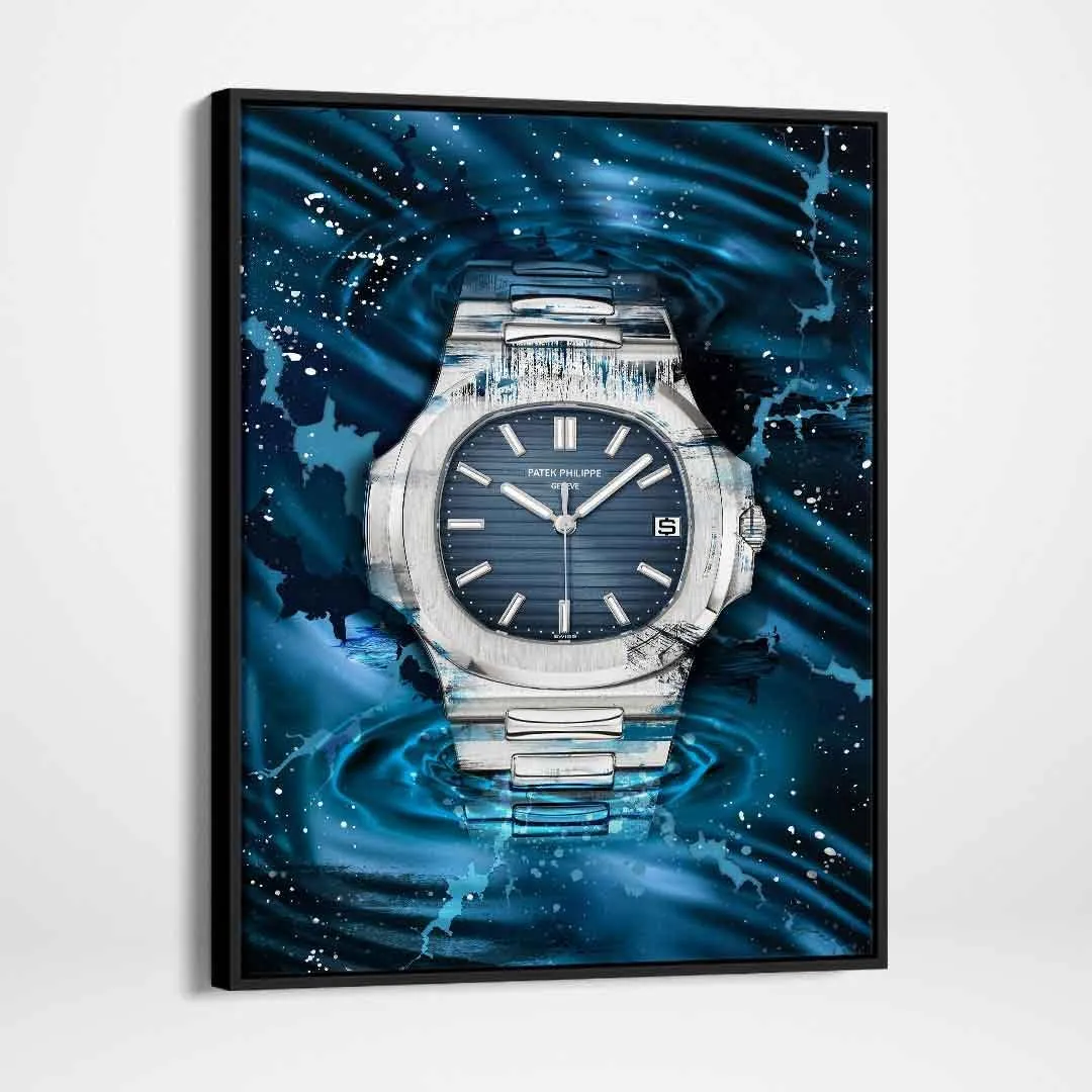 DEVICI Patek Philippe Nautilus Perception inspired Framed Patek Philippe Canvas Art - Framed Motivational Wall Art Patek Philippe Watches For Men Inspirational Wall Art Framed Art Posters & Prints