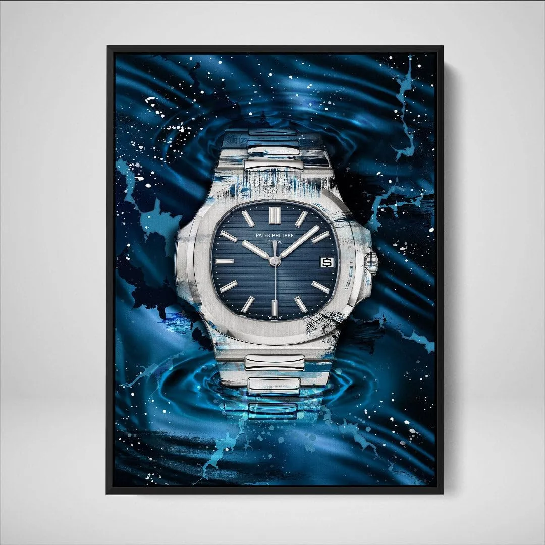 DEVICI Patek Philippe Nautilus Perception inspired Framed Patek Philippe Canvas Art - Framed Motivational Wall Art Patek Philippe Watches For Men Inspirational Wall Art Framed Art Posters & Prints