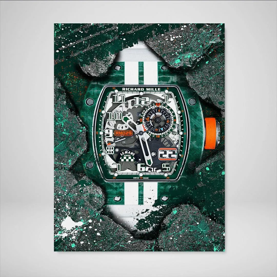 DEVICI Richard Mille RM 029 Le Mans inspired Richard Mille Stretched Canvas Wall Decor - Richard Mille Motivational Wall Art Richard Mille Watches For Men Posters & Prints