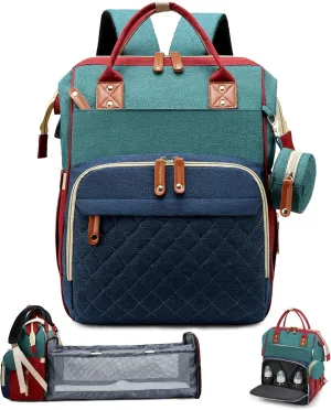 Diaper Bag Backpack with Changing Station, Baby Diaper Backpack Bag, Large Diaper Bag, Waterproof Multi-Function Travel Portable Mommy Bag, Newborns Gift