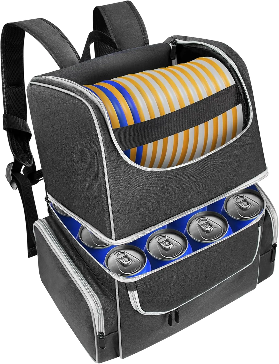 Disc Golf Bag with Large Capacity - 18  Discs, Insulated Cooler, Lightweight & Durable with Multi-pocket for Accessories