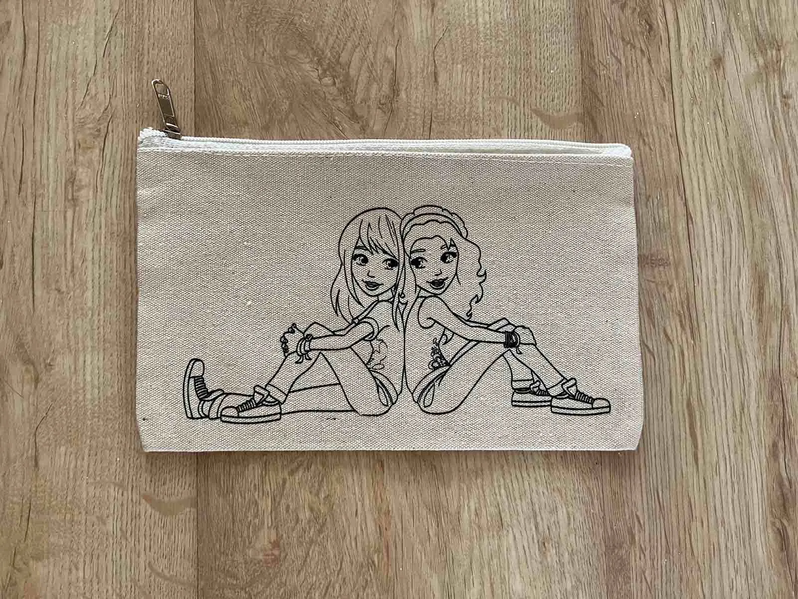 DIY Colouring 2 Awesome Girls Pouch