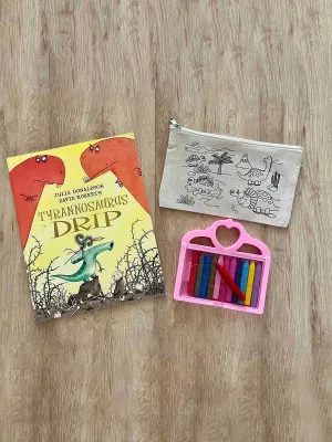 DIY Colouring Little Dinosaur Kingdom Pouch