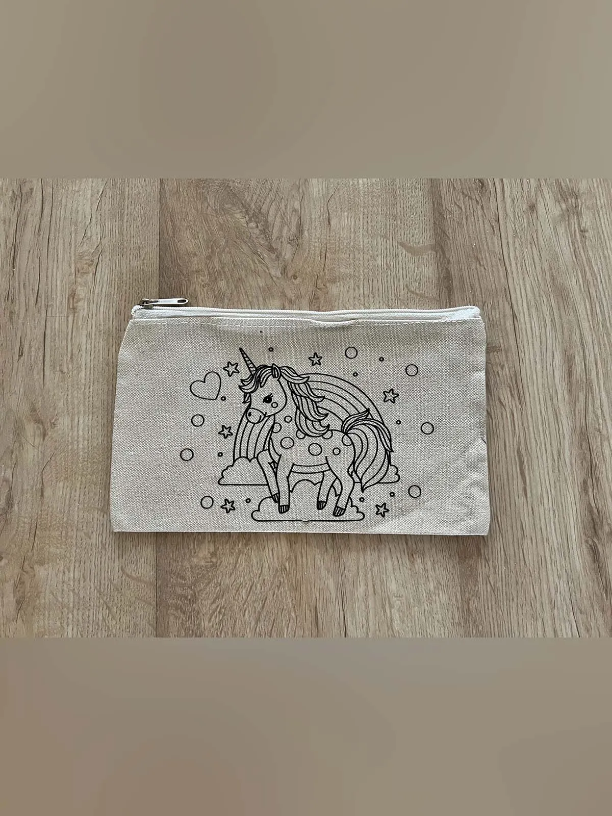 DIY Colouring Little Unicorn Pouch