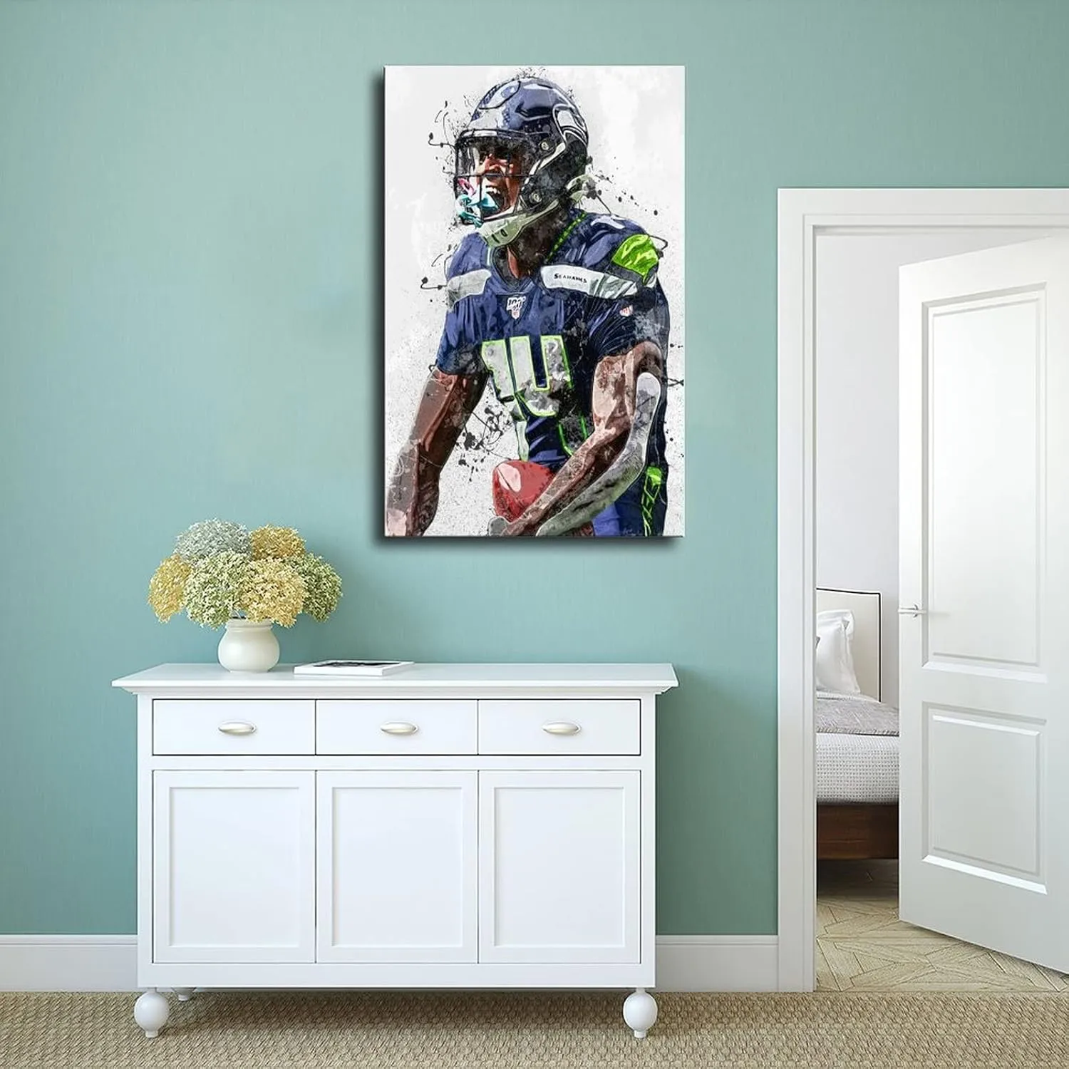 DK Metcalf Poster Canvas Poster Bedroom Decor Sports Landscape Office Room Decor Gift Unframe: 16x24inch(40x60cm)